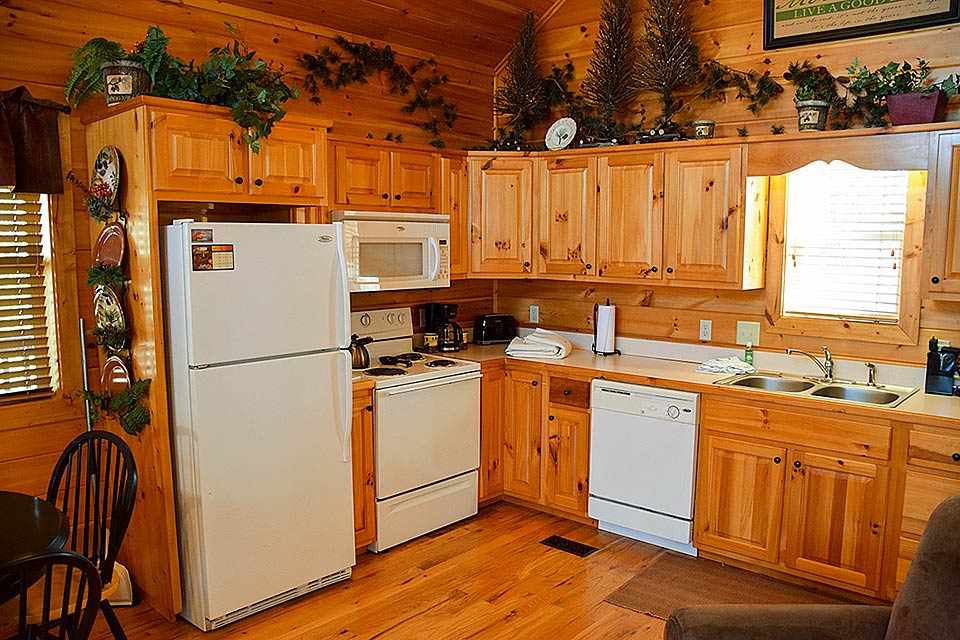 Family meals prepared in your full kitchen at your next rental cabin.