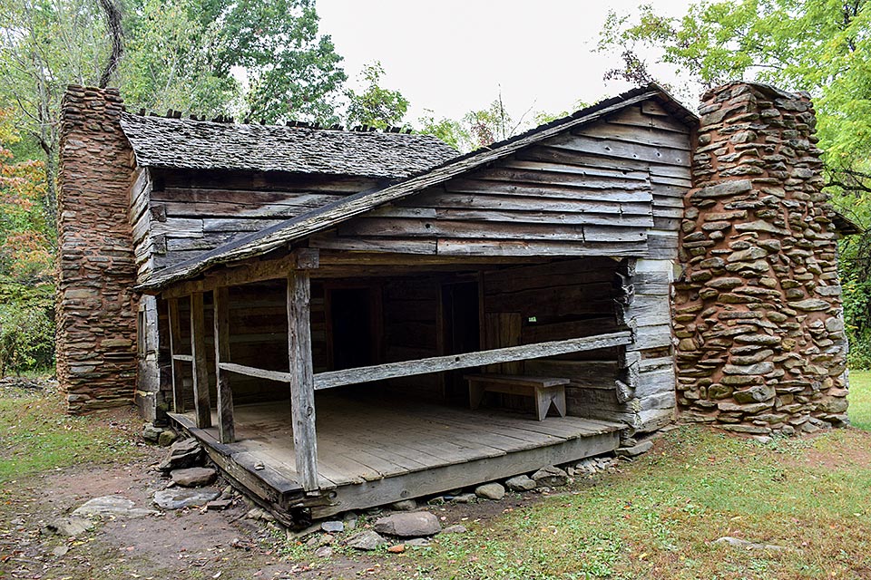 Historic Walker Sisters cabin in Wears Valley